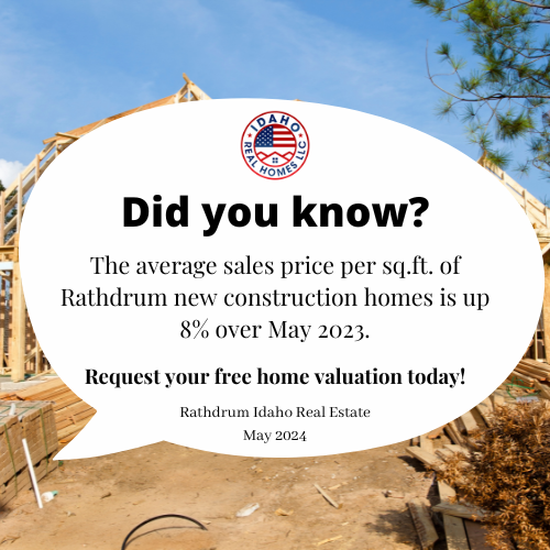 Rathdrum Home Values Up May 2024